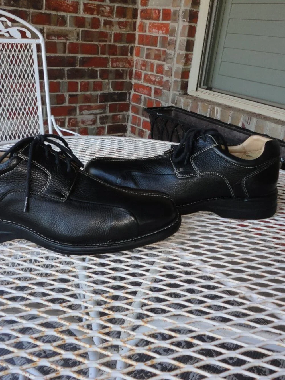 JOHNSTON & MURPHY Black Leather Lace Up Oxford Dress Shoes Size 8.5